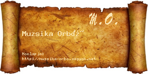 Muzsika Orbó névjegykártya